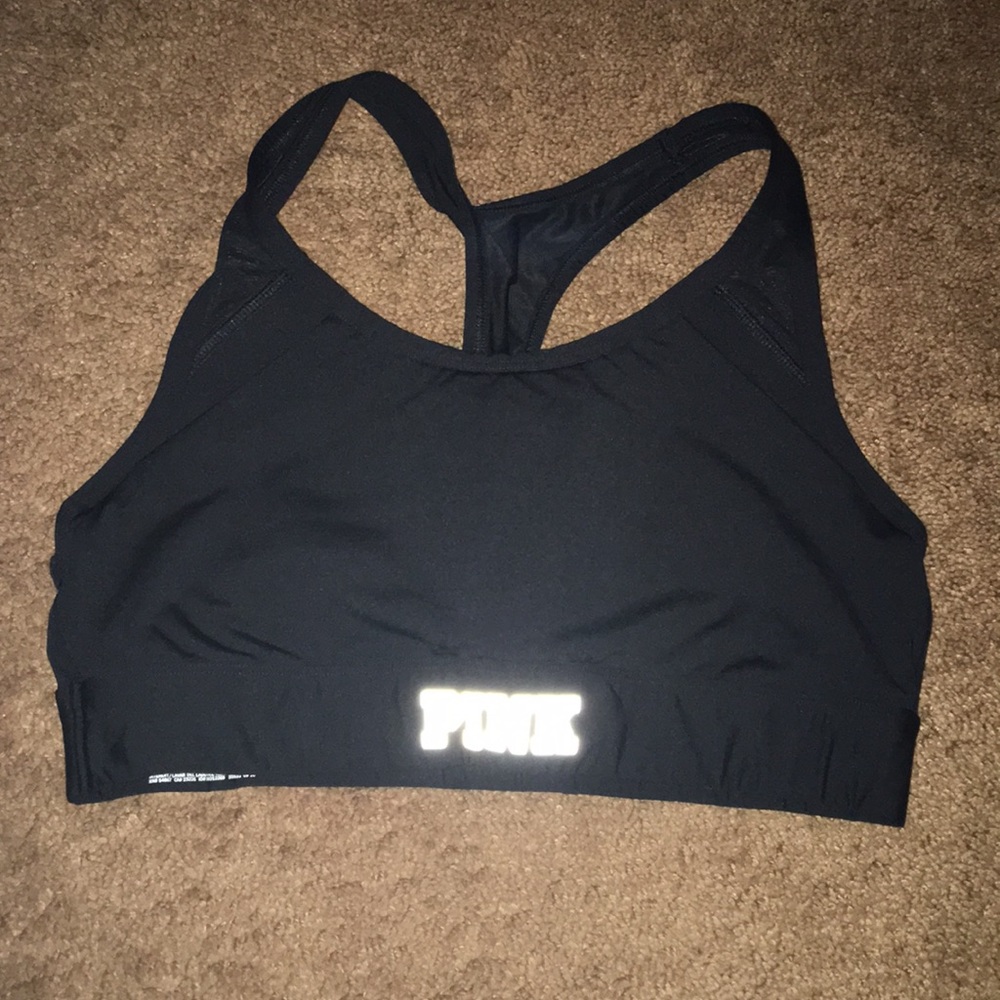 Pink sports bra